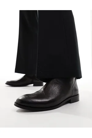 ASOS Stivaletti Chelsea in pelle marrone