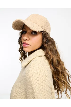 French Connection Cappellino in pile borg beige