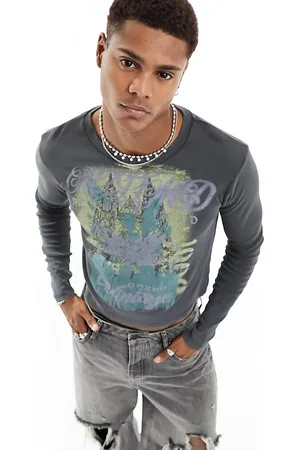 Reclaimed T-shirt a maniche lunghe ristretta anni 
