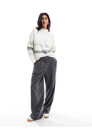 Pieces® Maglione color panna a righe sfumate