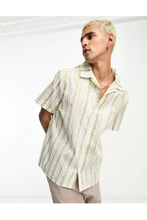 Sister Jane Camicia a maniche corte a righe e a fiori con rever