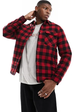 French Connection Camicia imbottita con fodera rossa a quadri