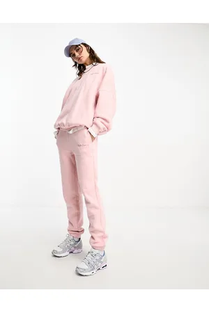 PACSUN Joggers a fondo ampio argento con scritta in coordinato