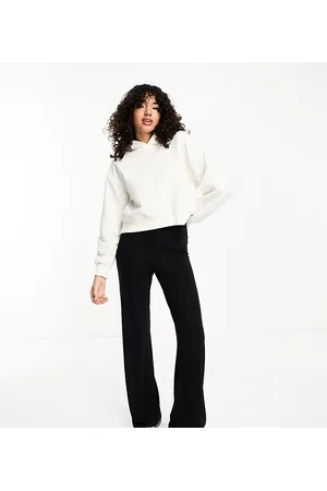 ASOS ASOS DESIGN Tall - Pantaloni basic in jersey con fondo ampio neri
