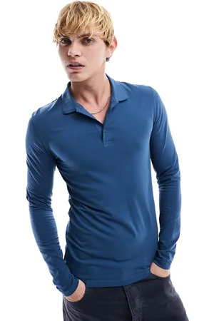 ASOS Polo attillata a maniche lunghe