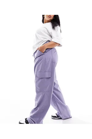 Dr Denim Donna - Pantaloni dritti ampi cargo blu granito