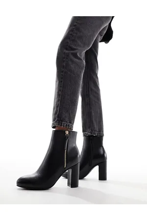 New Look Stivali neri con tacco e zip