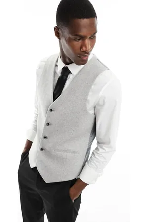 Harry Brown Gilet da matrimonio slim in tweed