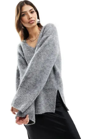 & OTHER STORIES Maglione comodo in misto maglia premium mélange e scollo a V