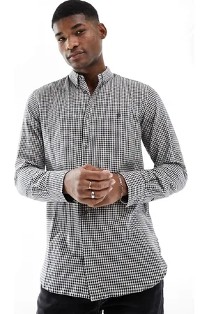 French Connection Camicia a maniche lunghe bordeaux a quadretti