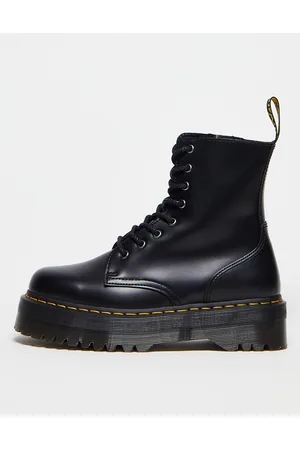 Dr. Martens Jadon - Stivali in pelle liscia con suola platform e 8 occhielli