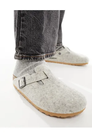 Birkenstock Boston - Zoccoli in lana color guscio d