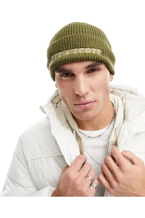 Lyle & Scott Berretto oliva a coste con logo