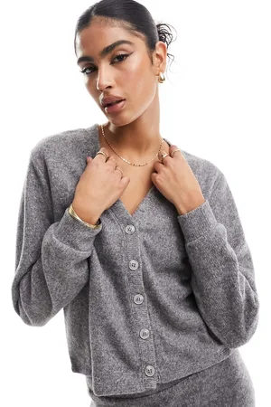 VERO MODA Cardigan mélange con bottoni in coordinato