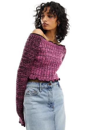 Bolongaro Maglione mélange con scollo alla Bardot