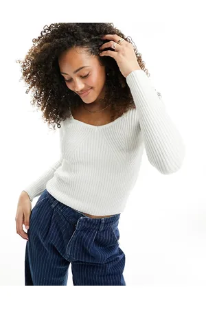 Hollister Maglione lavorato color crema