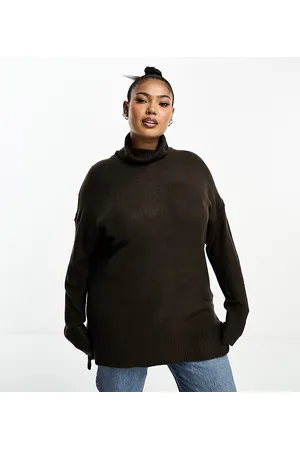 Brave Soul Plus - Ming - Maglione dolcevita oversize in maglia
