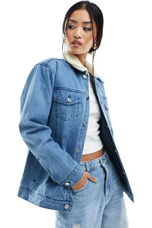 Bolongaro Razzle - Giacca di jeans foderata in pile borg