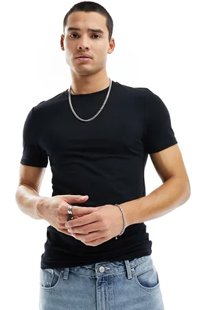 ASOS T-shirt girocollo attillata nera