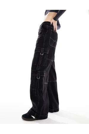 Pimkie Jeans cargo con fondo ampio slavato