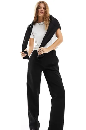 ASOS ASOS DESIGN Petite - Pantaloni dritti gessati