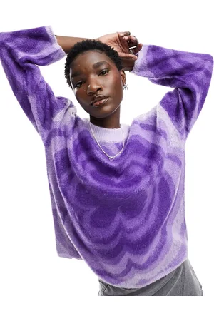 Monki Maglione oversize con fiore sfumato jacquard