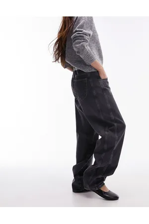 Topshop Jeans oversize a pannelli slavato