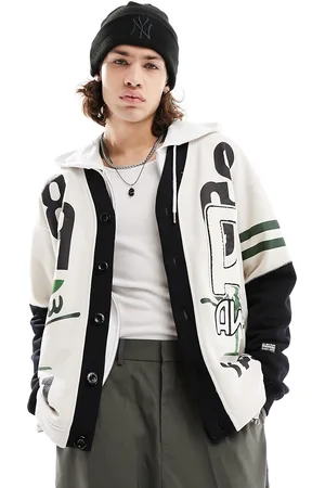 G-Star Cardigan in jersey e nero con ricami stile rétro