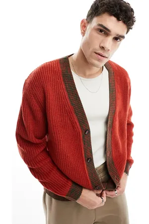 ASOS Cardigan comodo in maglia con dettagli a contrasto
