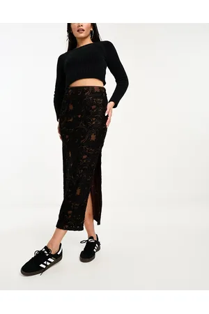 Free People Gonna midi in velluto dévoré nera