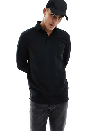 Wrangler Refined - Polo nera a maniche lunghe