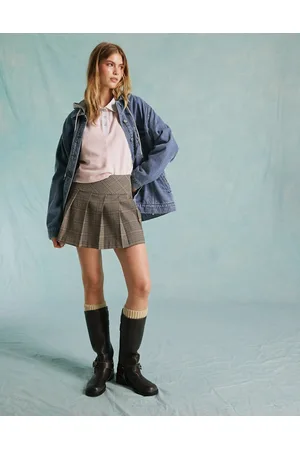 Miss Selfridge Minigonna a pieghe stile kilt a quadri