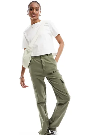 ASOS ASOS DESIGN Tall - Pantaloni cargo slim color kaki con tasche