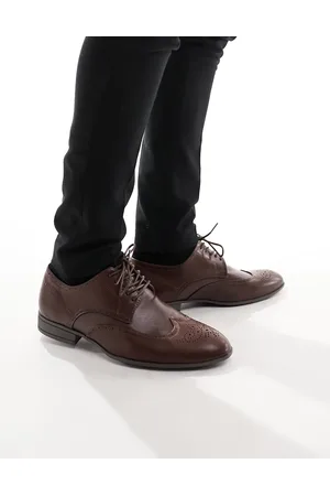 New Look Scarpe brogue tinta unita scuro