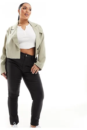 River Island Jeans skinny modellanti neri spalmati