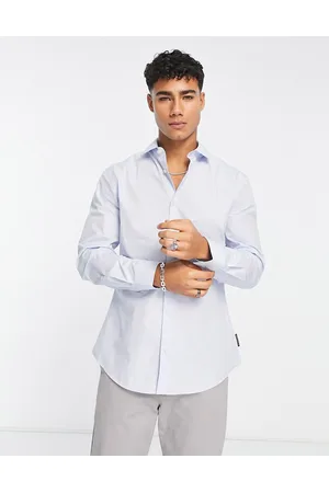 French Connection Camicia corta azzurra