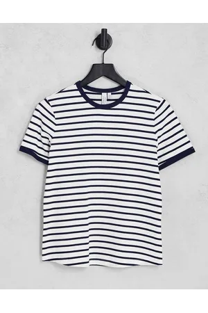 & OTHER STORIES T-shirt a maniche corte a righe bianche e nere