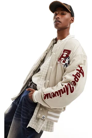 A Bathing Ape AAPE BY A BATHING APE - Giacca stile college beige