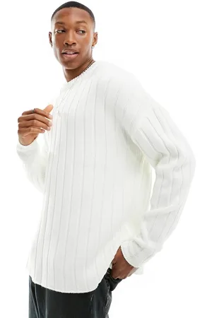 ASOS Maglione oversize color crema a coste larghe