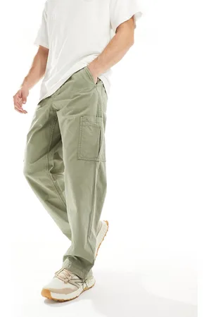 SELECTED Pantaloni stile cargo verdi vestibilità ampia