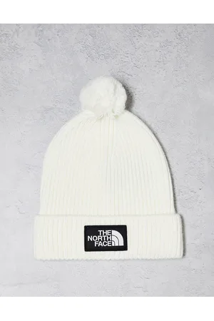The North Face Berretto sporco con etichetta del logo e pompon