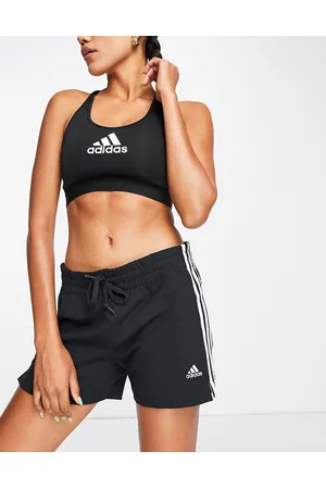 adidas Adidas - Training Essential - Pantaloncini slim neri con 3 strisce