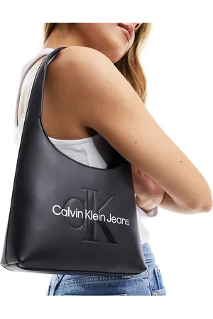 Calvin Klein Borsa da spalla strutturata ad arco nera