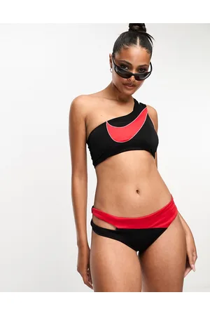 Nike Icon Sneakerkini - Slip bikini e rosso asimmetrico