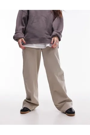 Topshop Pantaloni dritti color pietra