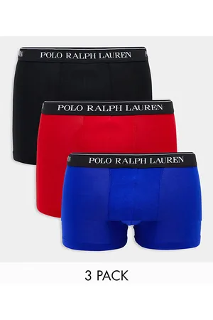 Ralph Lauren Confezione da 3 boxer aderenti blu navy, rossi e blu