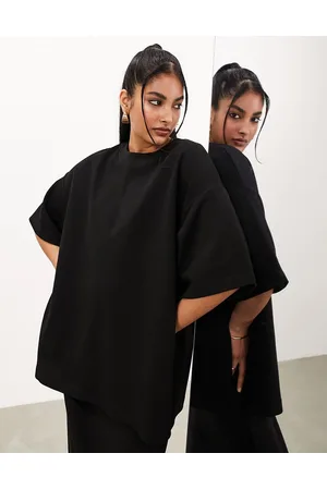 ASOS T-shirt oversize premium in jersey pesante testurizzato in coordinato