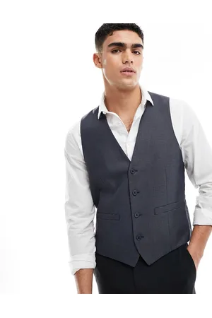 French Connection Gilet elegante pied de poule con motivo