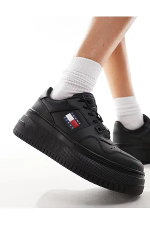 Tommy Hilfiger Sneakers rétro stile basket nere con suola flatform