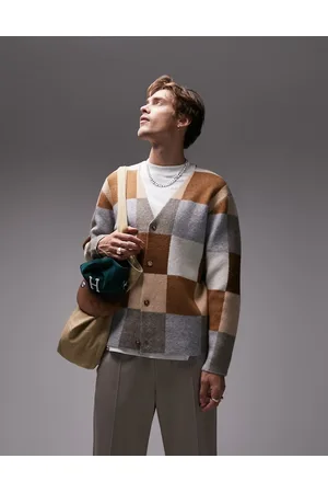 Topman Cardigan a scacchi